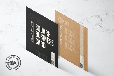 Square Business Card Mockup No  5