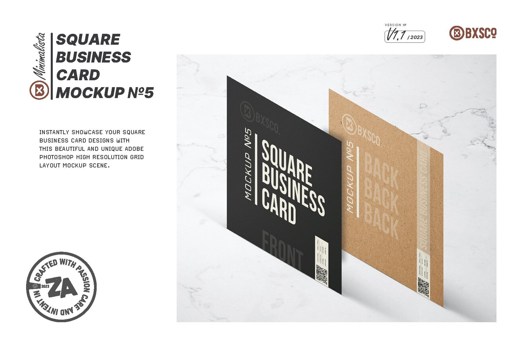 Square Business Card Mockup No  5 2