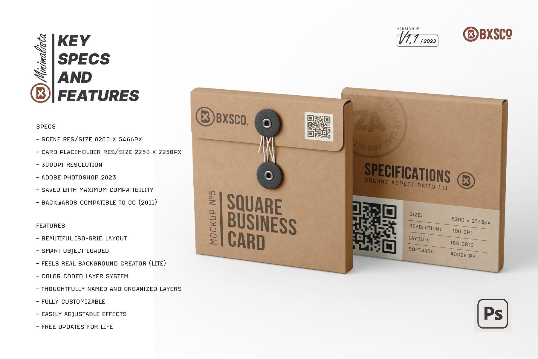 Square Business Card Mockup No  5 4