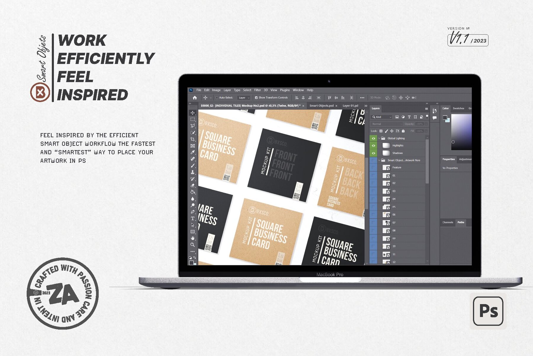 Square Business Card Mockup No  5 7