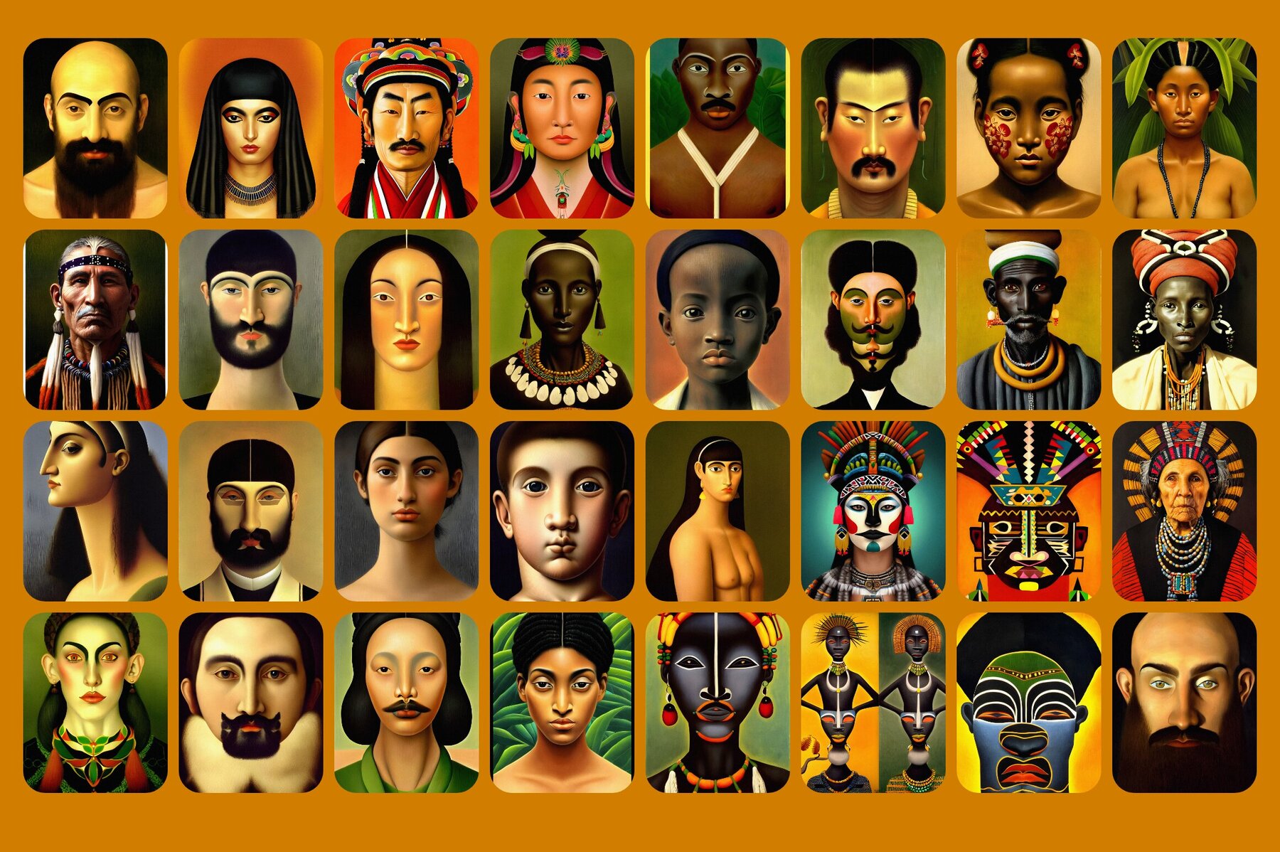 Portraits Illustrations Bundle 16