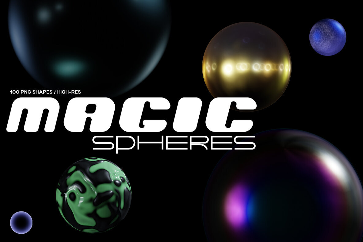 Magic Spheres   100 PNG shapes 1