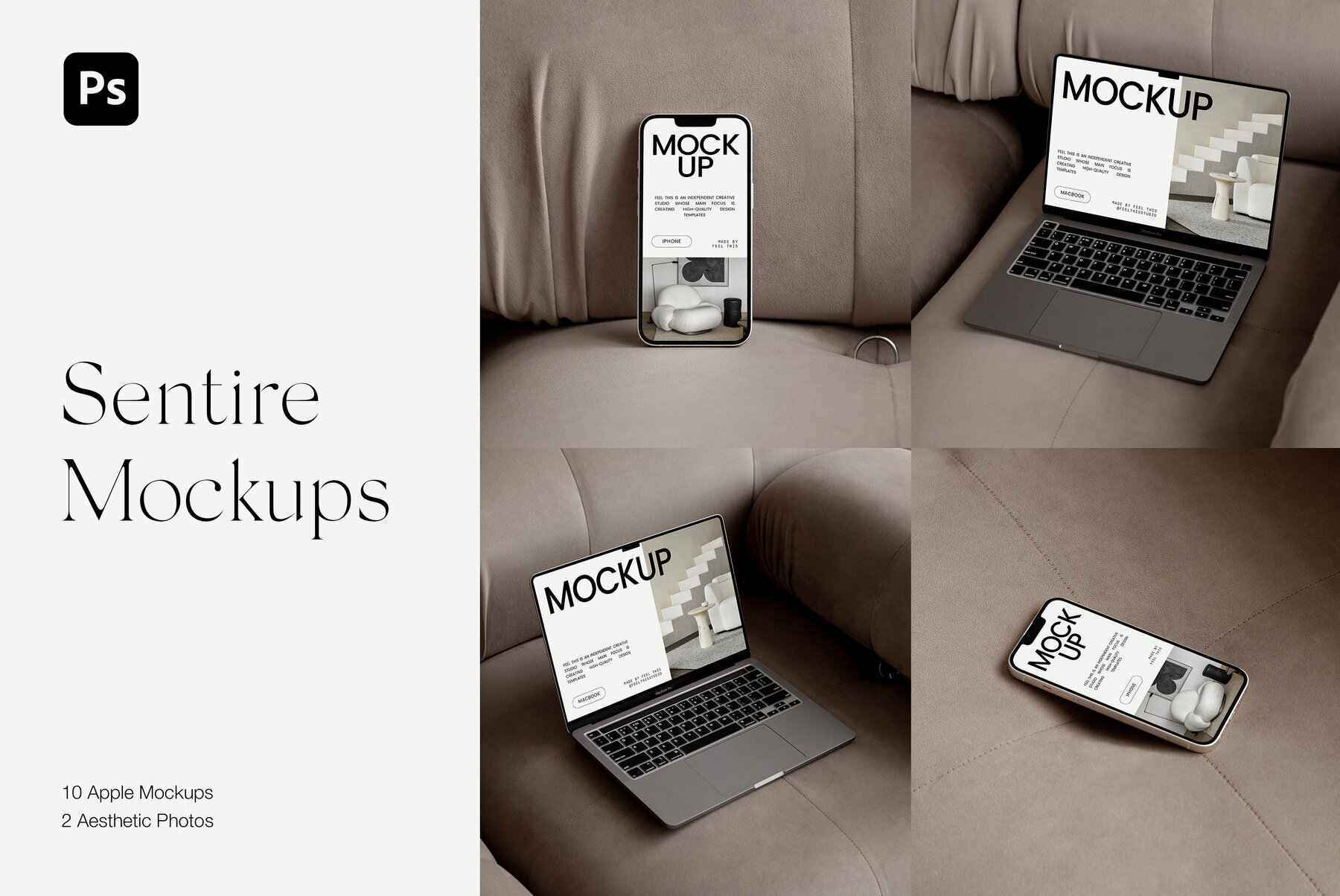Apple Digital Devices Mockups Macbook Iphone Ipad for Photoshop 1