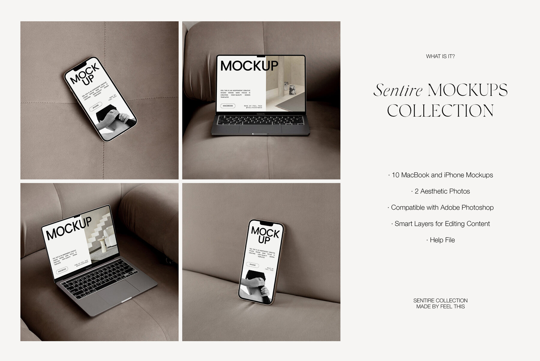 Apple Digital Devices Mockups Macbook Iphone Ipad for Photoshop 2