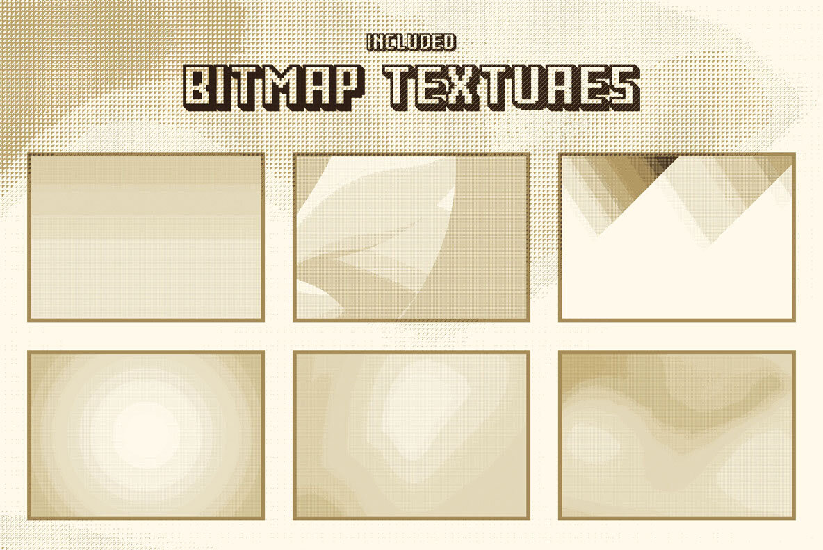 Bitmap Dither Text Effect Set 6