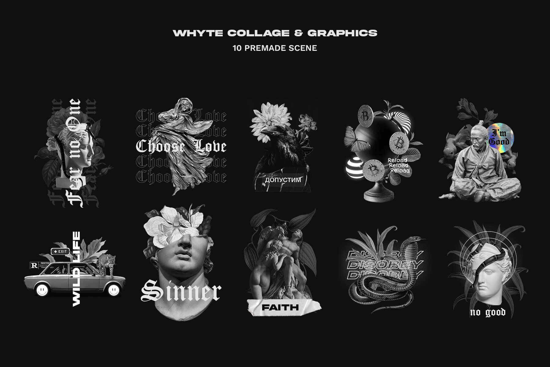 WHYTE Collage and Graphic Bundle 17