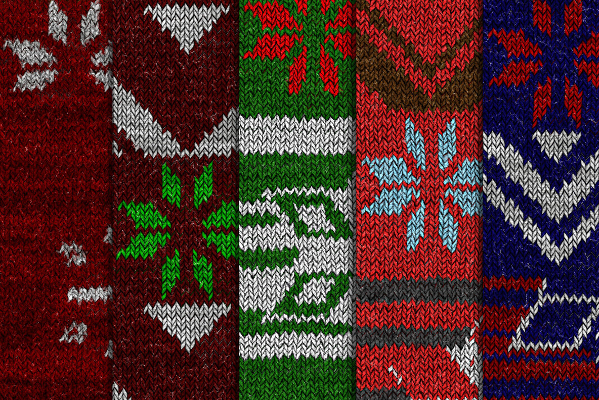 Christmas Knitted Backgrounds 4