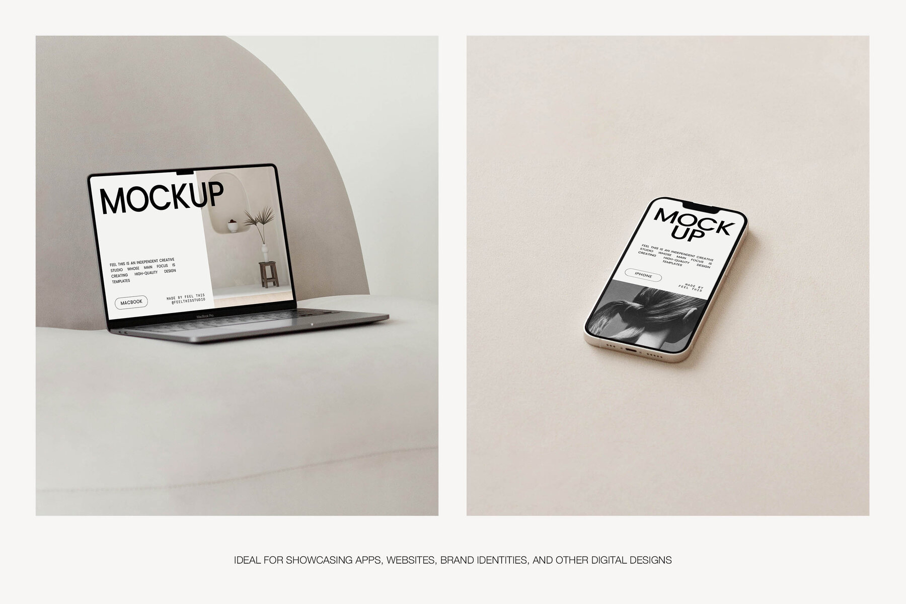 Apple Digital Devices Mockups Macbook Iphone Ipad for Photoshop 8