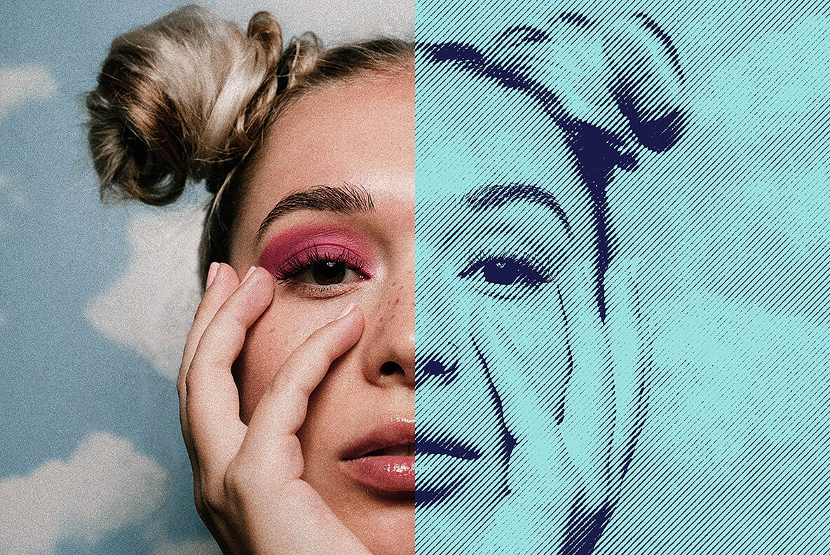 Classic Halftone Photoshop Action 10