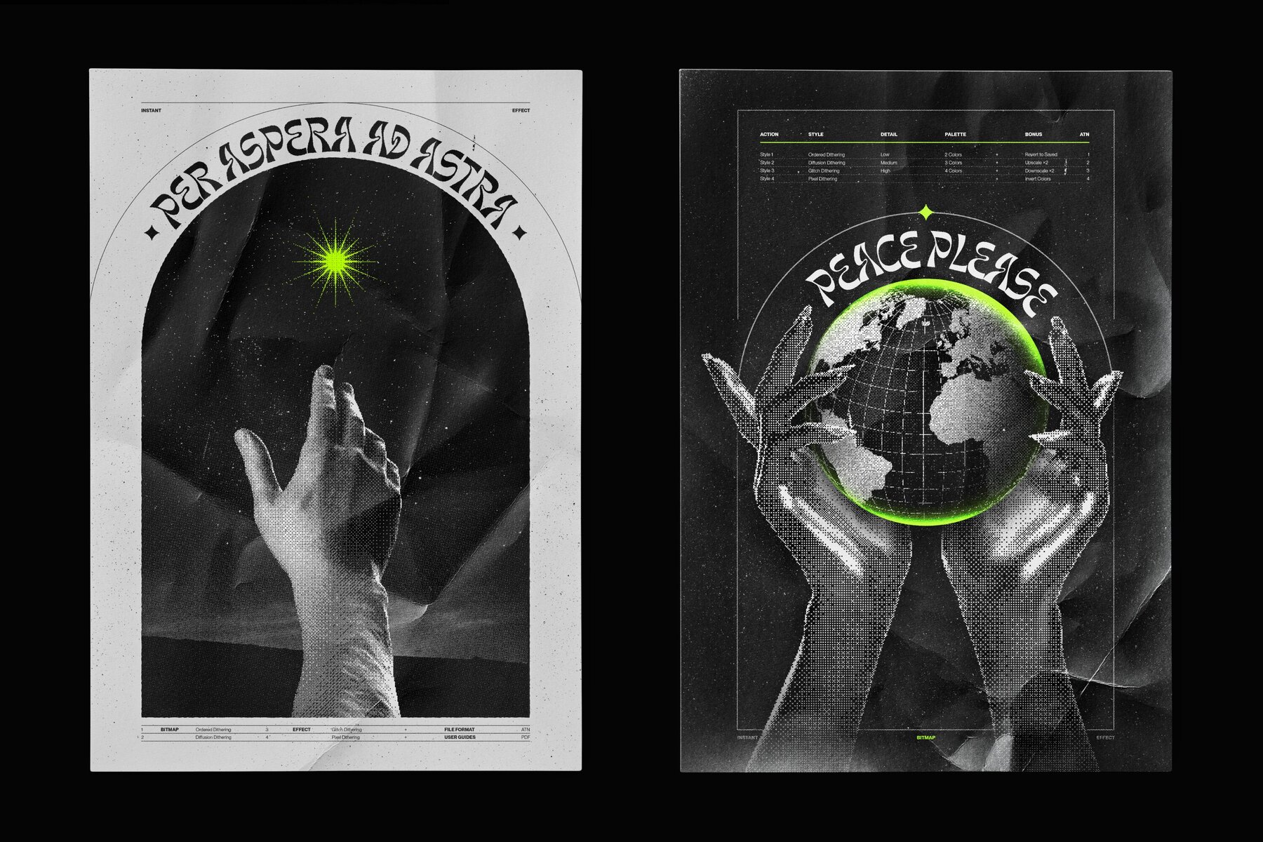 Bitmap LAB     one click pixel halftone Photoshop action 31