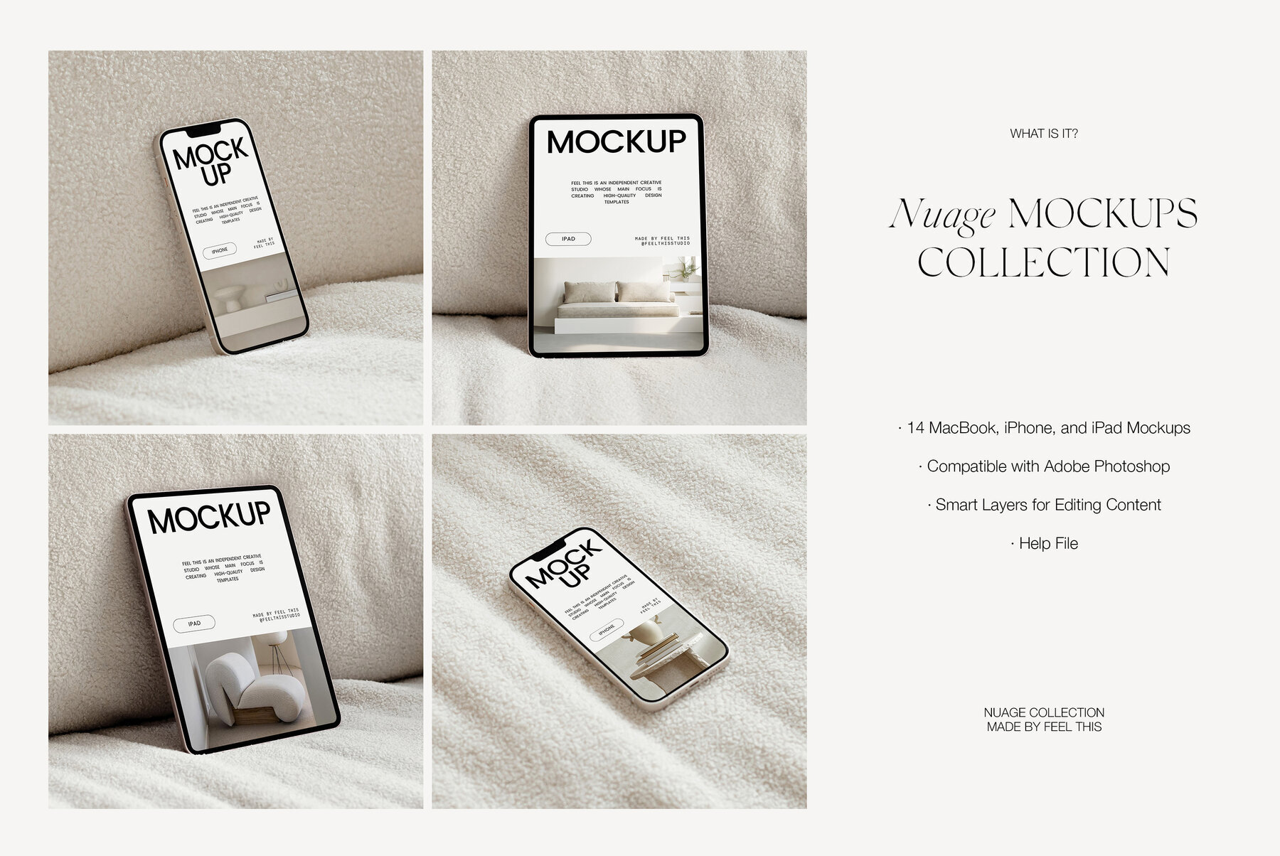 Apple Digital Devices Mockups Macbook Iphone Ipad for Photoshop 2