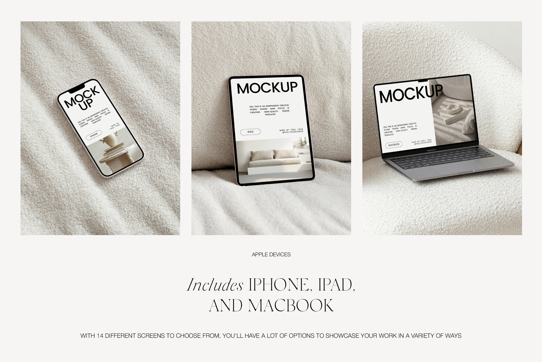 Apple Digital Devices Mockups Macbook Iphone Ipad for Photoshop 3
