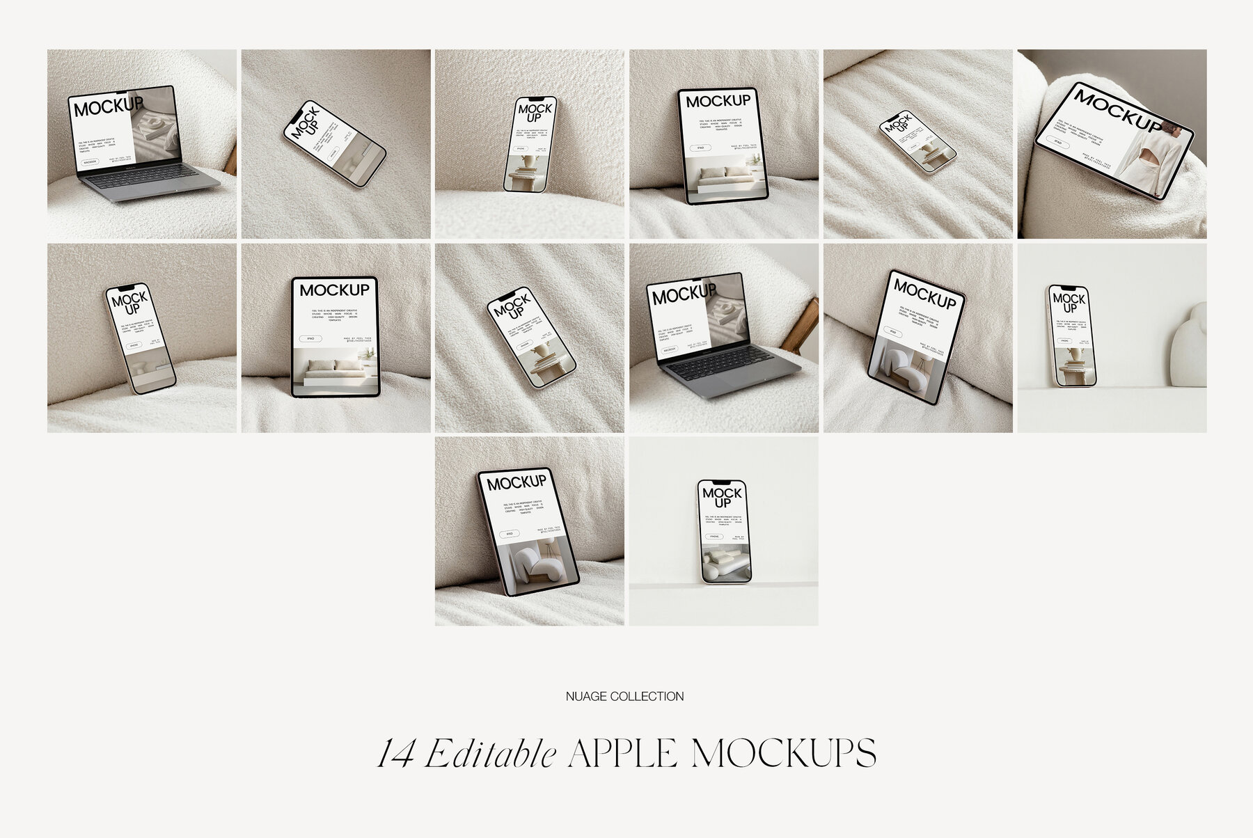 Apple Digital Devices Mockups Macbook Iphone Ipad for Photoshop 9