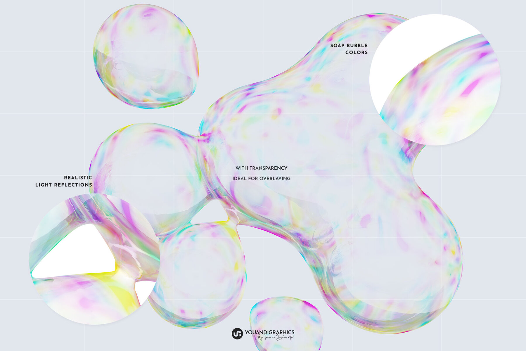 Abstract Bubbles Creative Set 4