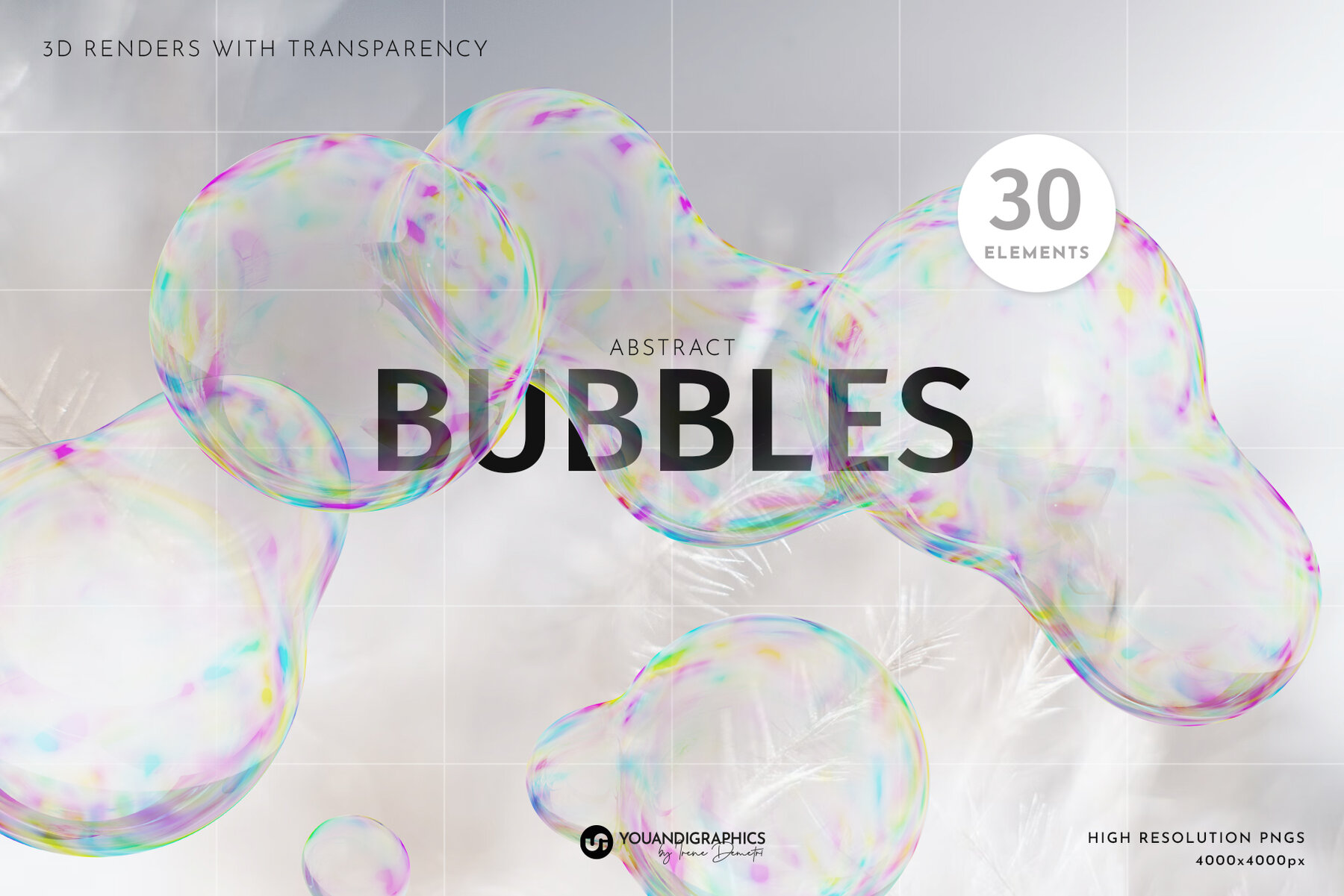 Abstract Bubbles Creative Set 9
