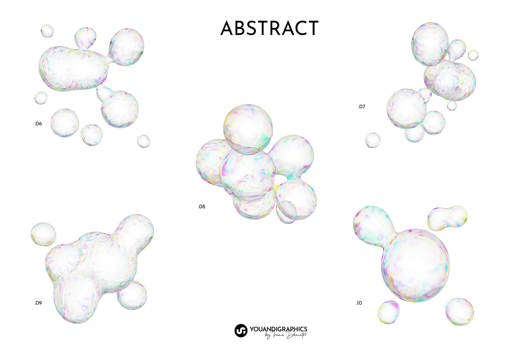 Abstract Bubbles Creative Set 11