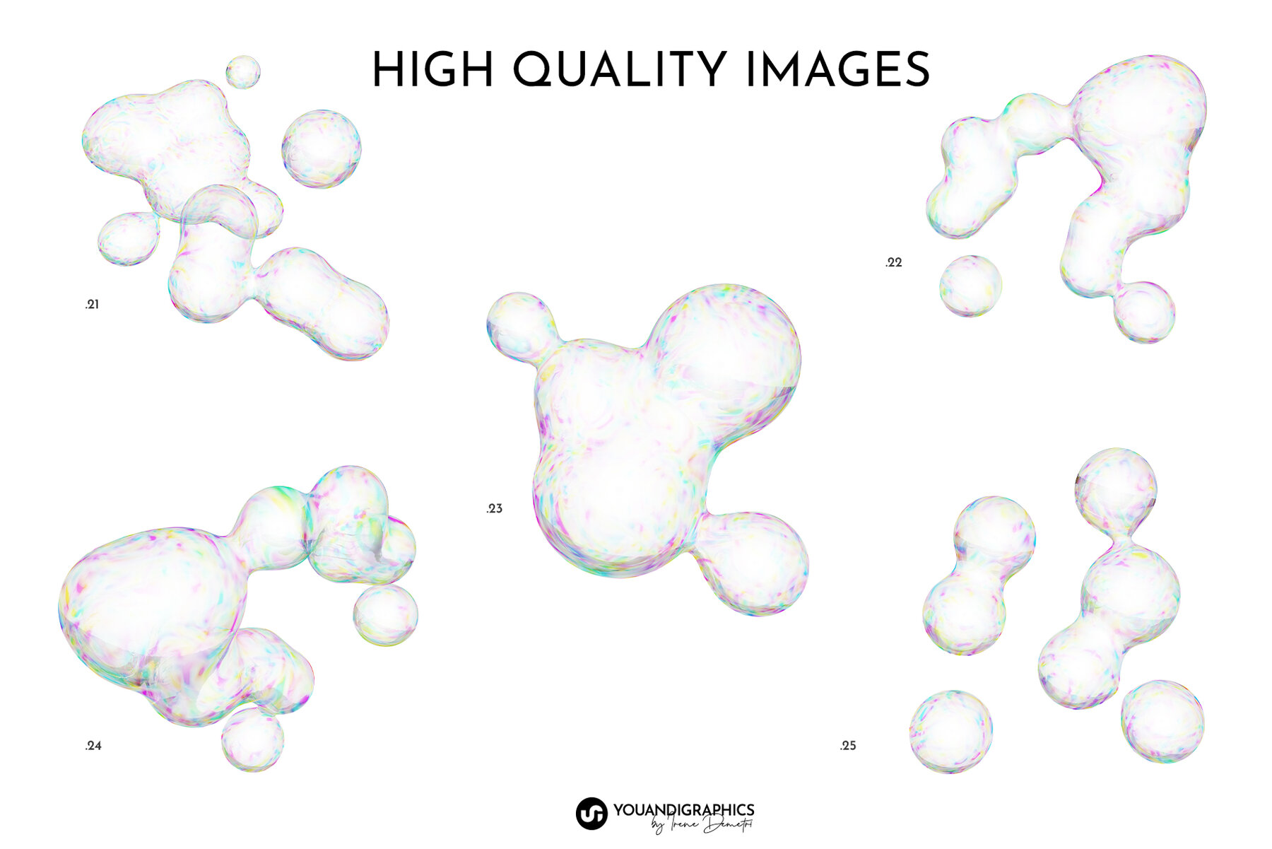 Abstract Bubbles Creative Set 14