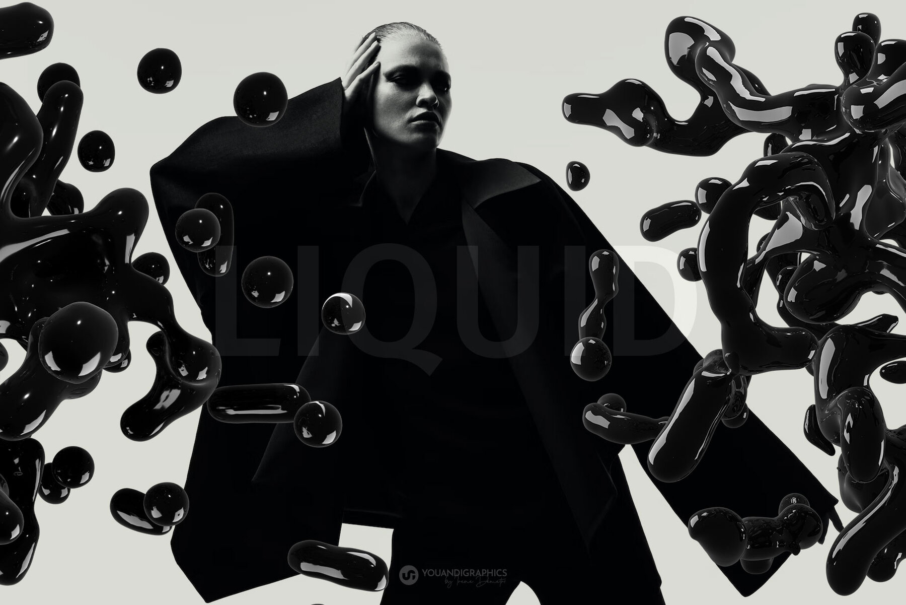 Liquid Blast Abstract 3D Elements 5