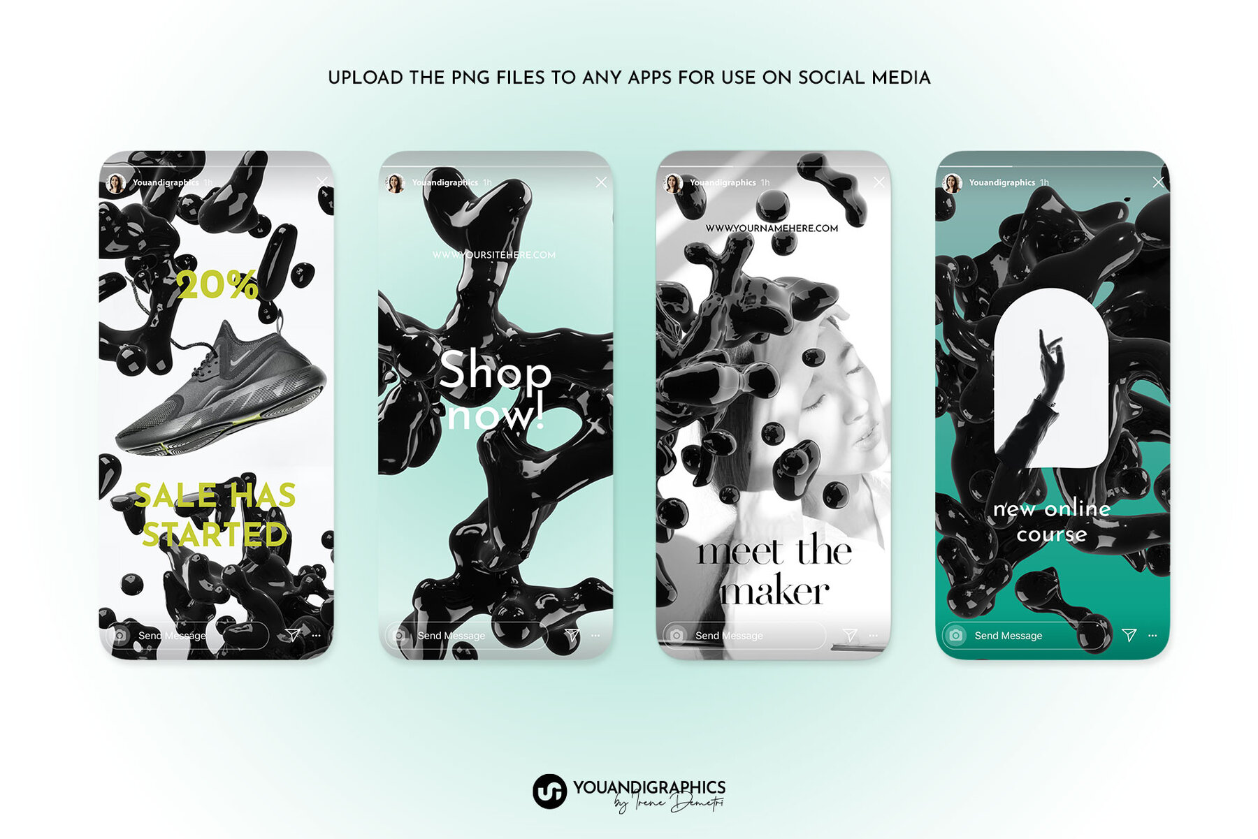 Liquid Blast Abstract 3D Elements 6