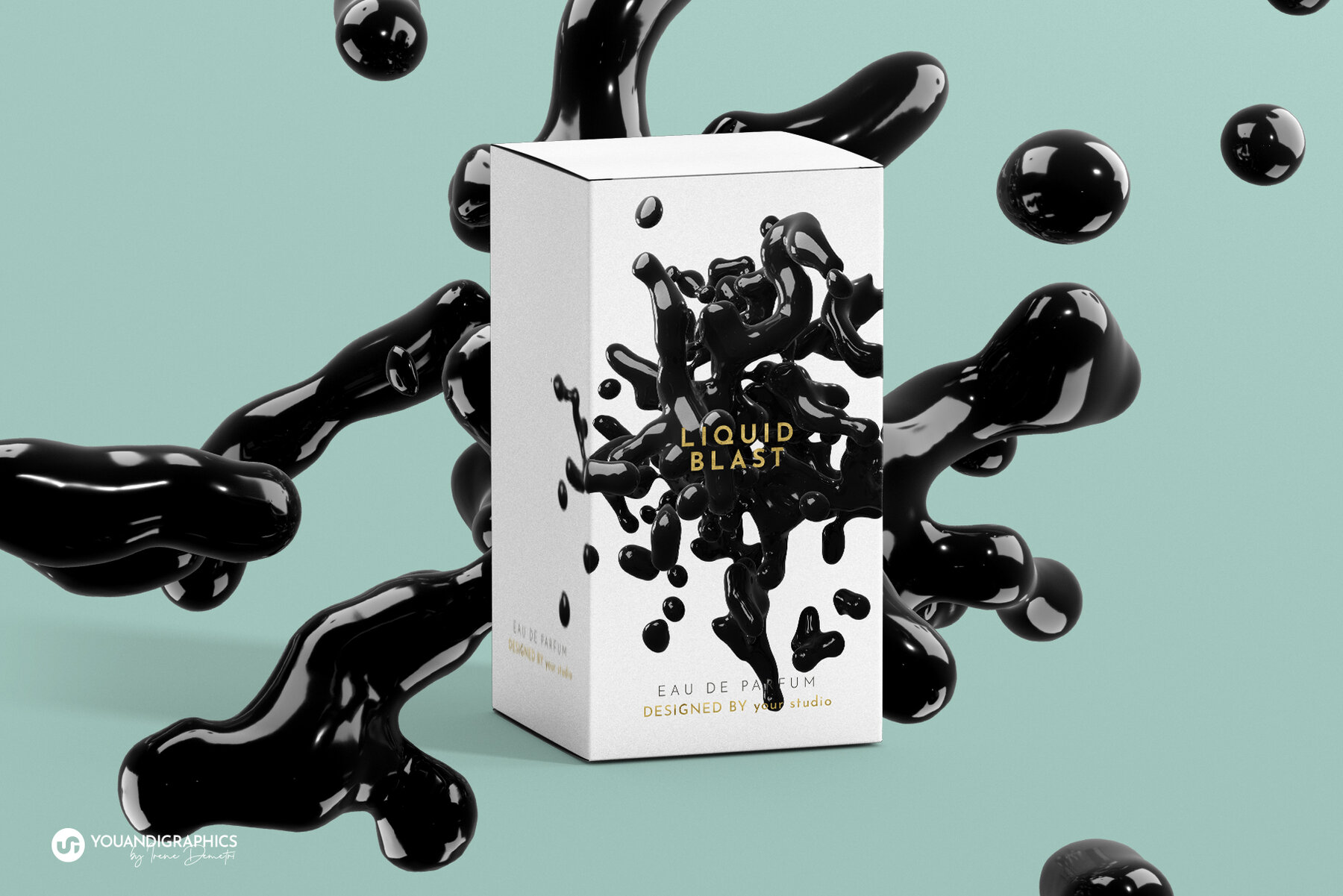 Liquid Blast Abstract 3D Elements 8