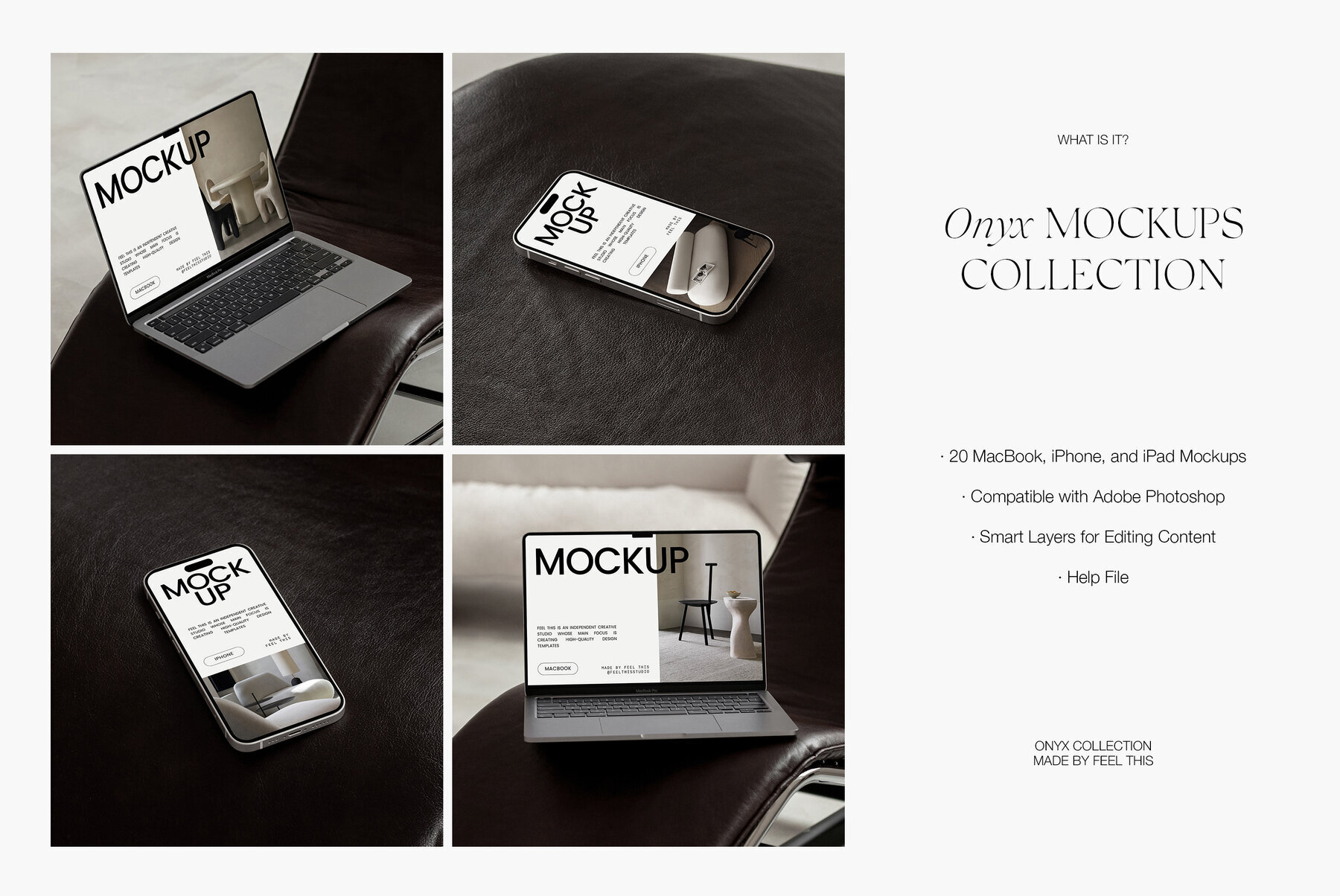 Apple Digital Devices Mockups Macbook Iphone Ipad for Photoshop 2