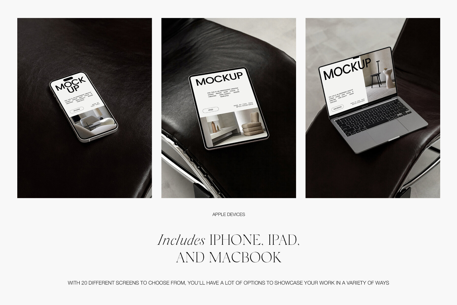 Apple Digital Devices Mockups Macbook Iphone Ipad for Photoshop 3