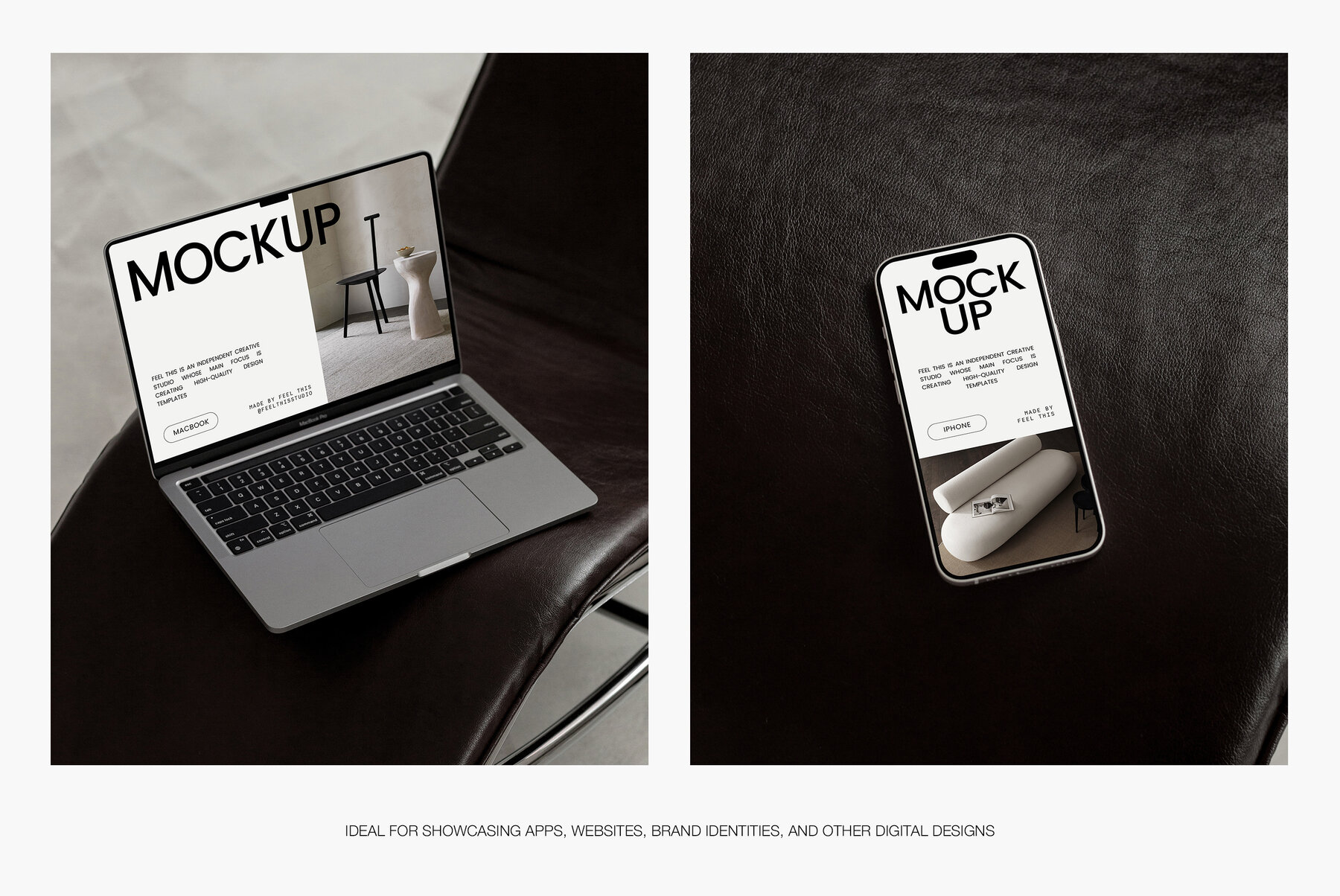 Apple Digital Devices Mockups Macbook Iphone Ipad for Photoshop 8