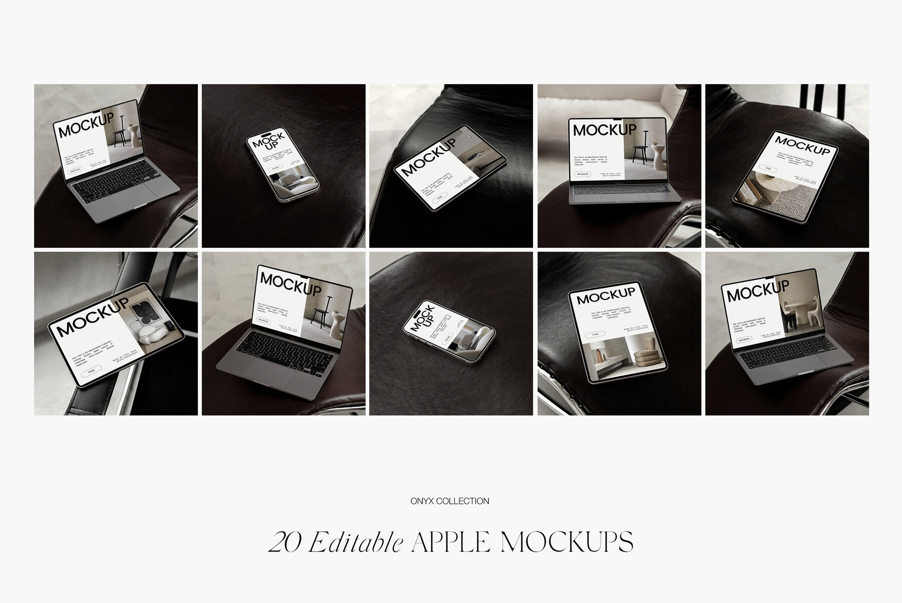 Apple Digital Devices Mockups Macbook Iphone Ipad for Photoshop 9