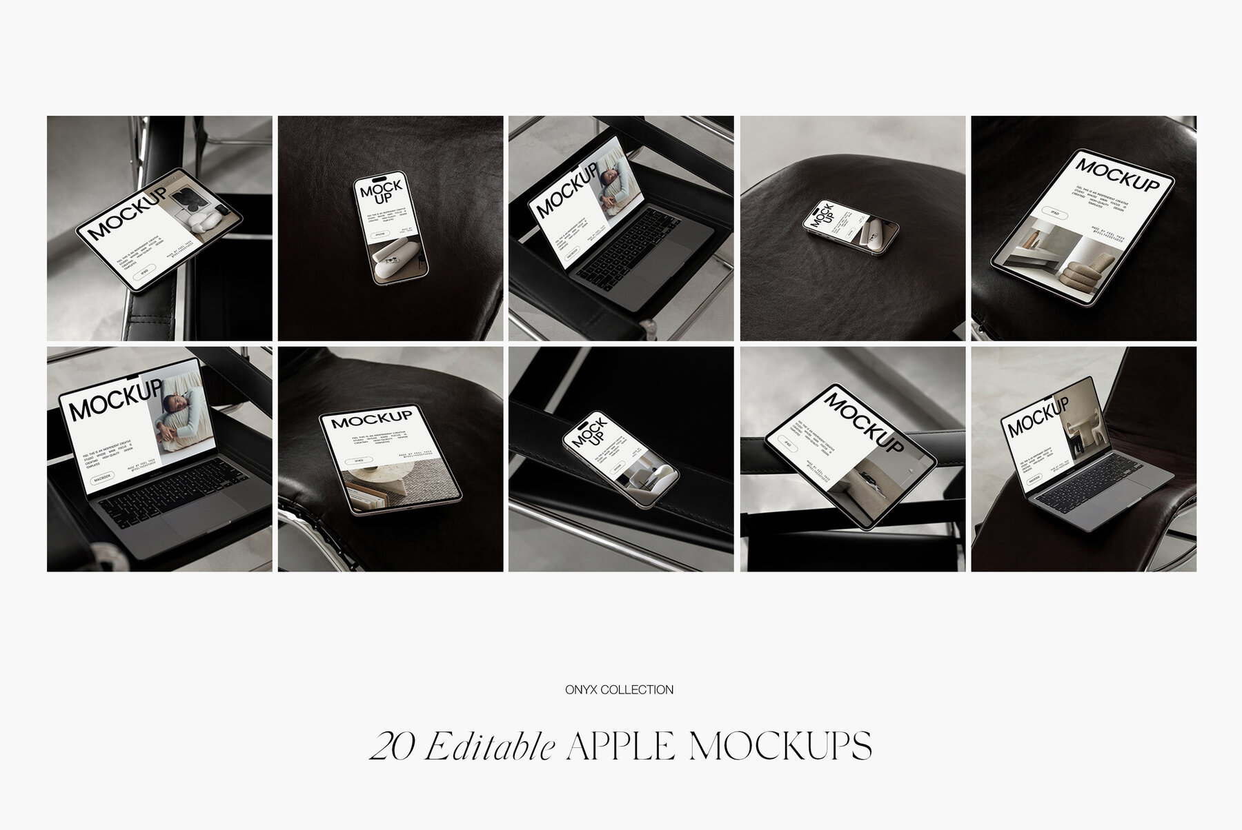 Apple Digital Devices Mockups Macbook Iphone Ipad for Photoshop 10
