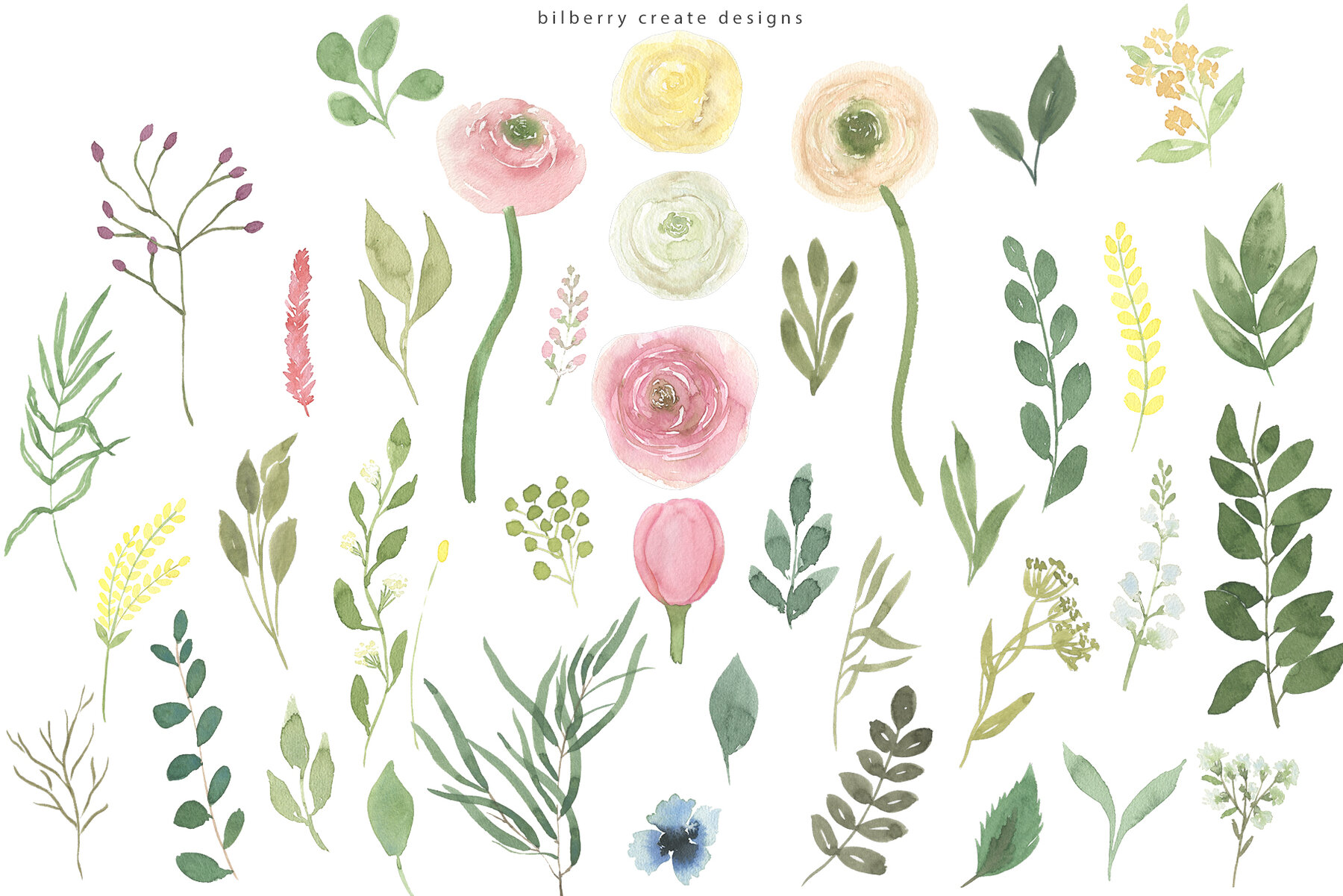 Watercolor Spring Flowery 5