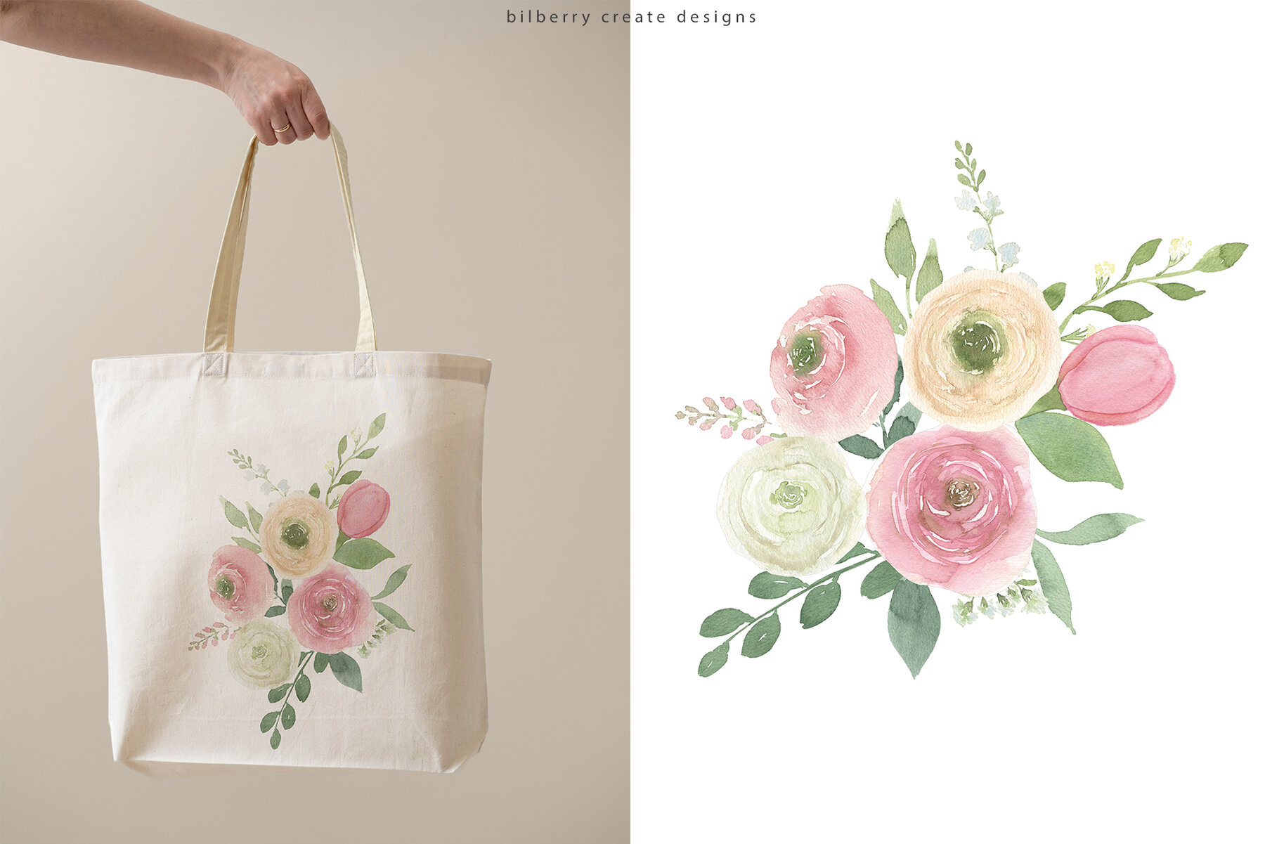 Watercolor Spring Flowery 12