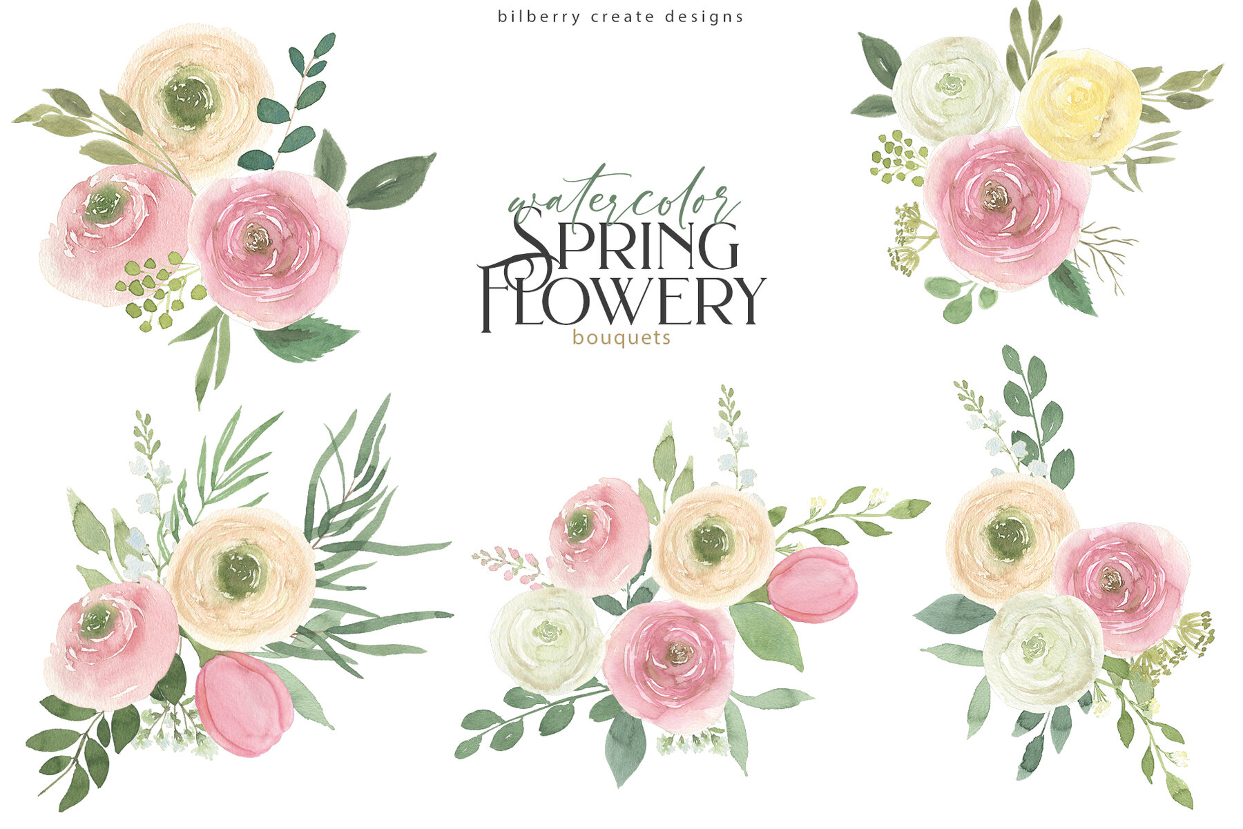 Watercolor Spring Flowery 13