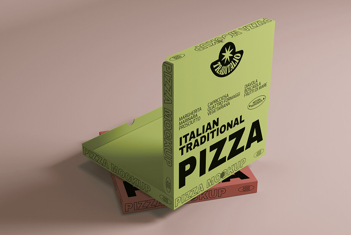 Open Pizza Box Mockup 2