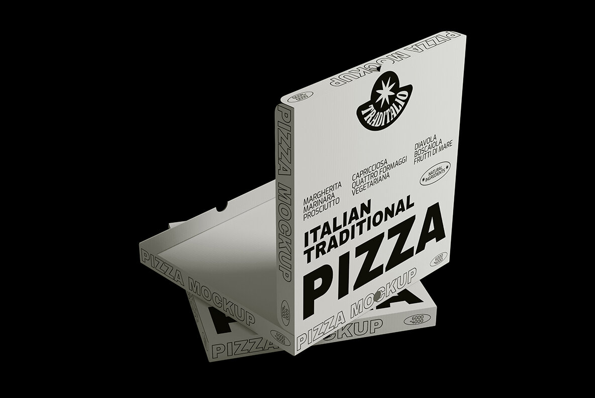 Open Pizza Box Mockup 5