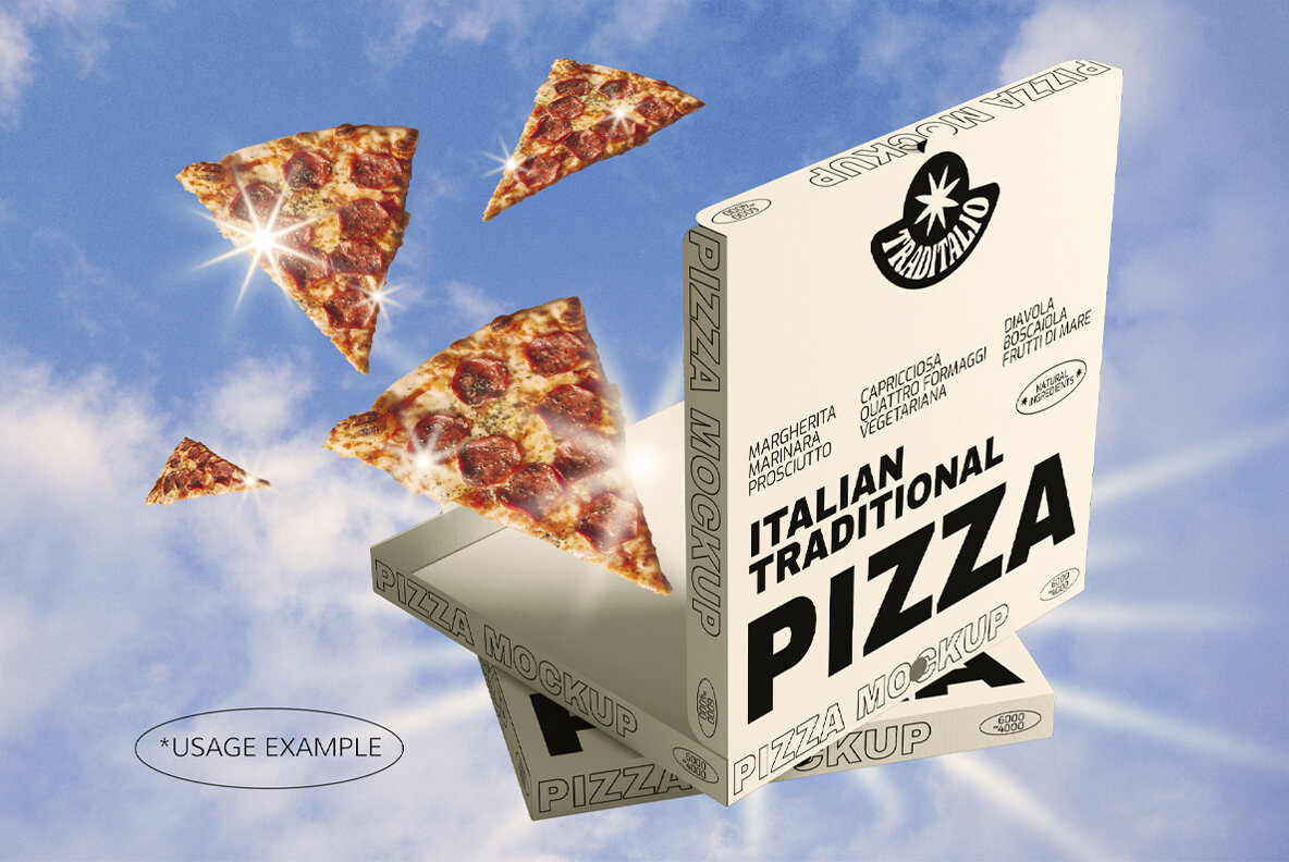 Open Pizza Box Mockup 6