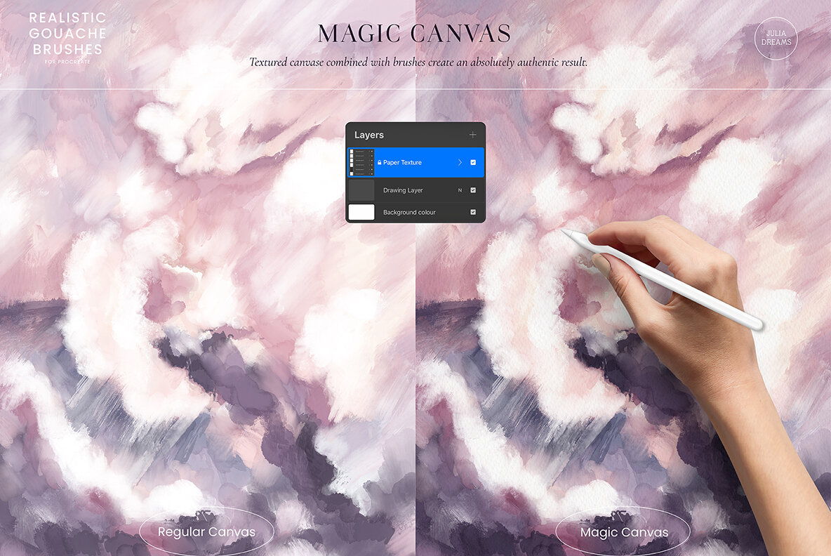 Realistic Gouache Procreate Brushes 4