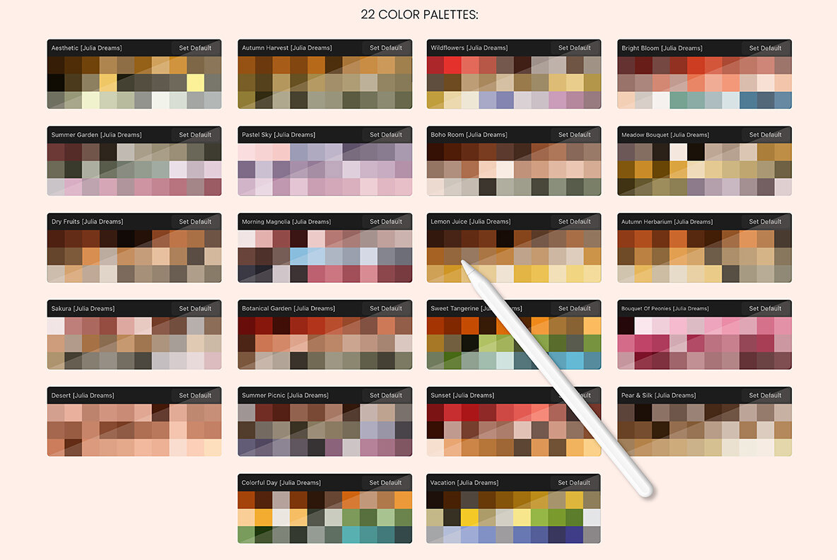 Realistic Gouache Procreate Brushes 6