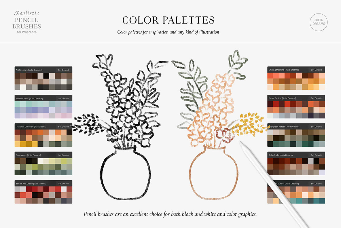 Realistic Pencil Procreate Brushes 10