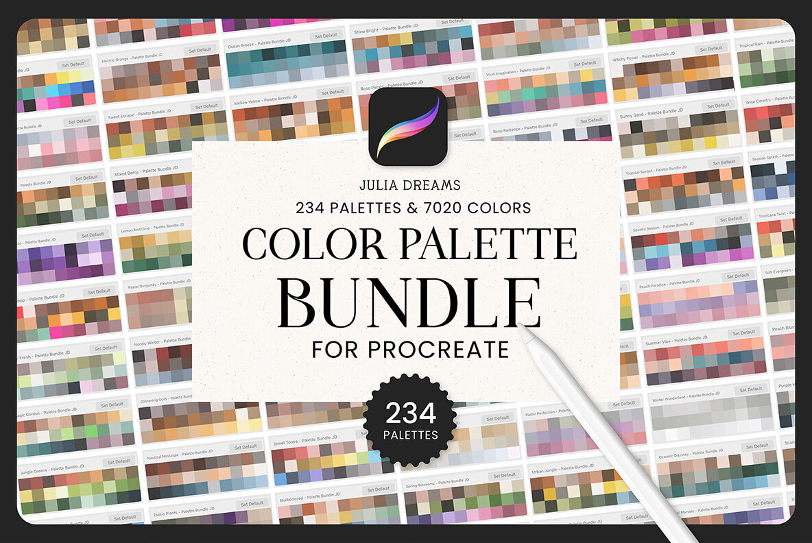 Color Palette Procreate Bundle 1