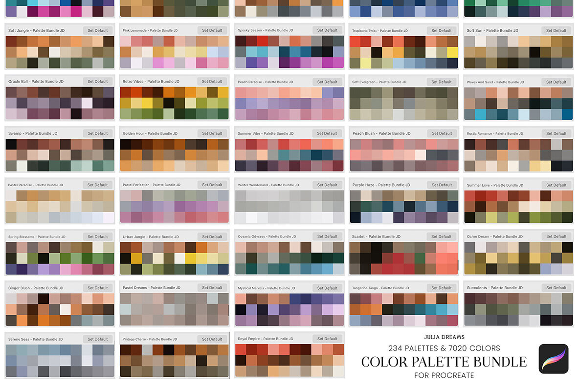 Color Palette Procreate Bundle 3