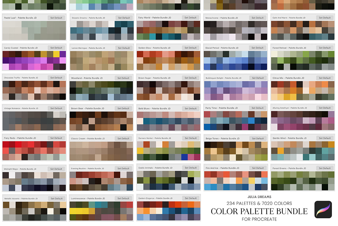 Color Palette Procreate Bundle 7