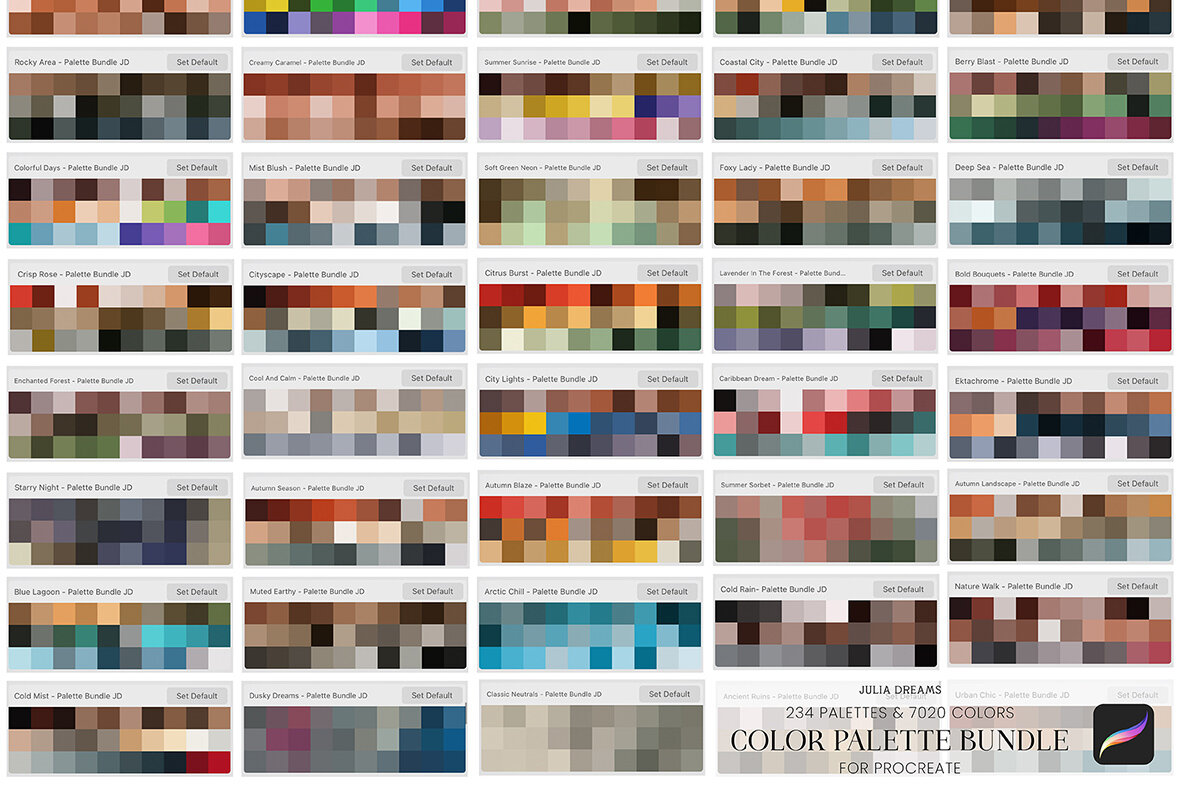 Color Palette Procreate Bundle 9