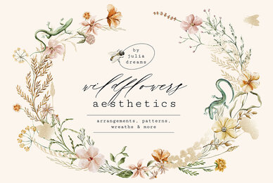 Wildflowers Aesthetics Watercolor Collection