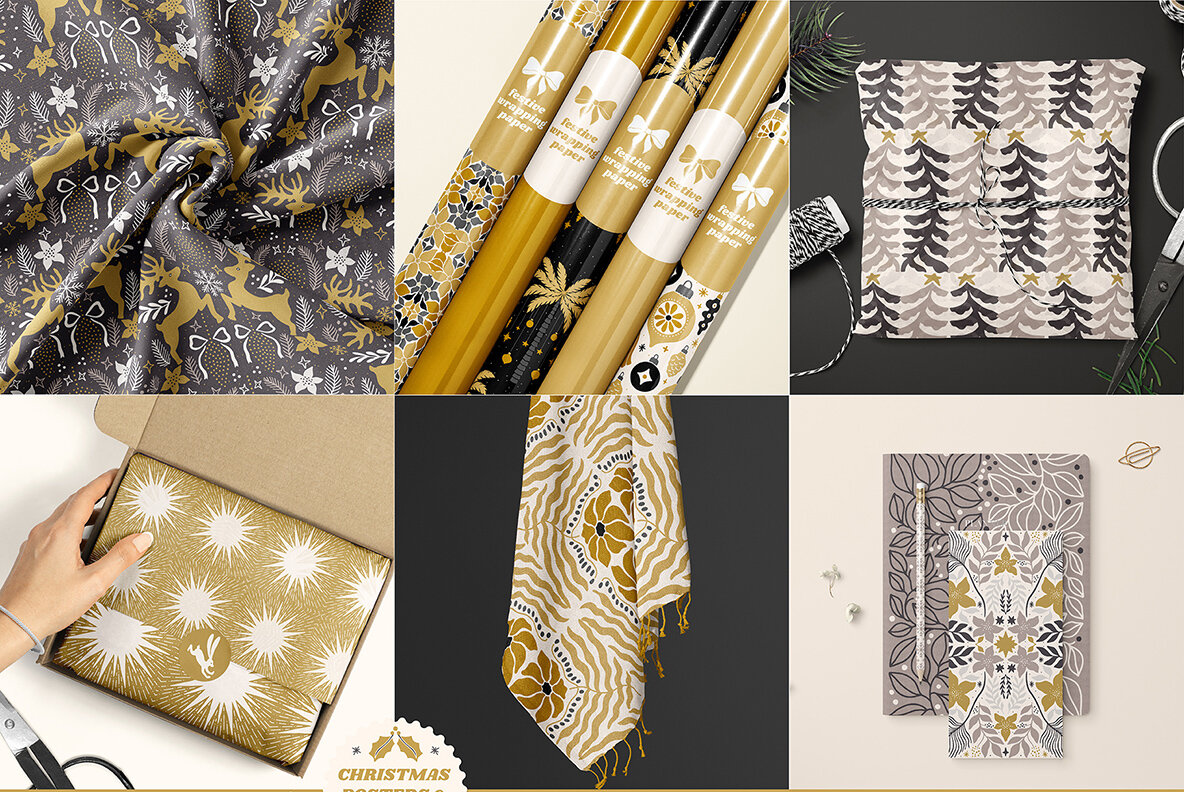 Christmas Posters Patterns Bundle 5
