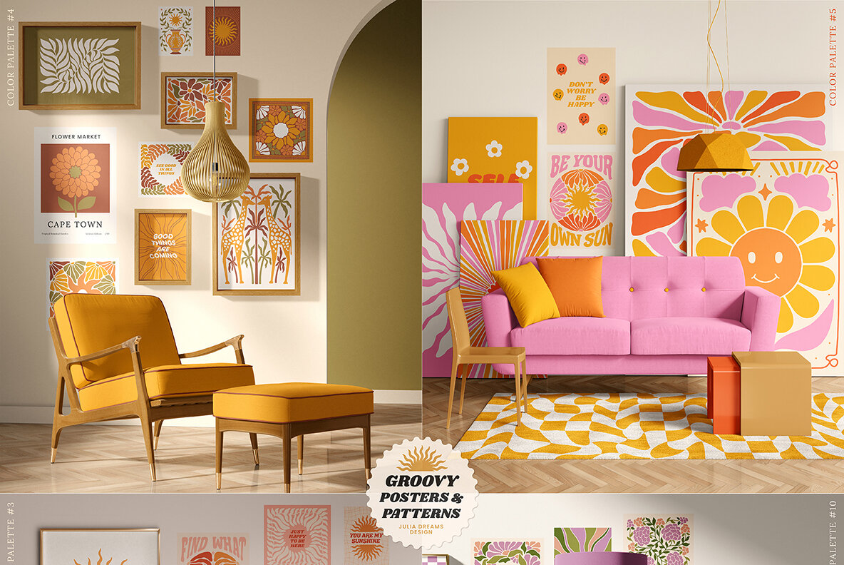 Groovy Posters Patterns Bundle 6