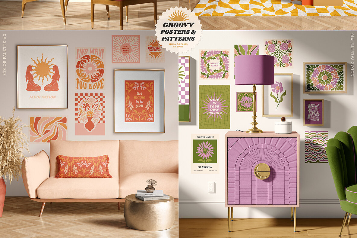 Groovy Posters Patterns Bundle 7