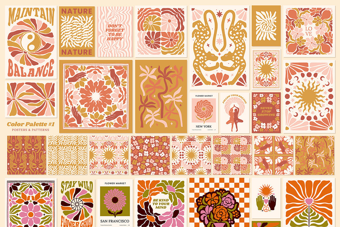 Groovy Posters Patterns Bundle 10
