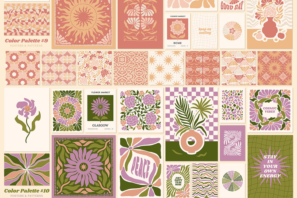 Groovy Posters Patterns Bundle 14