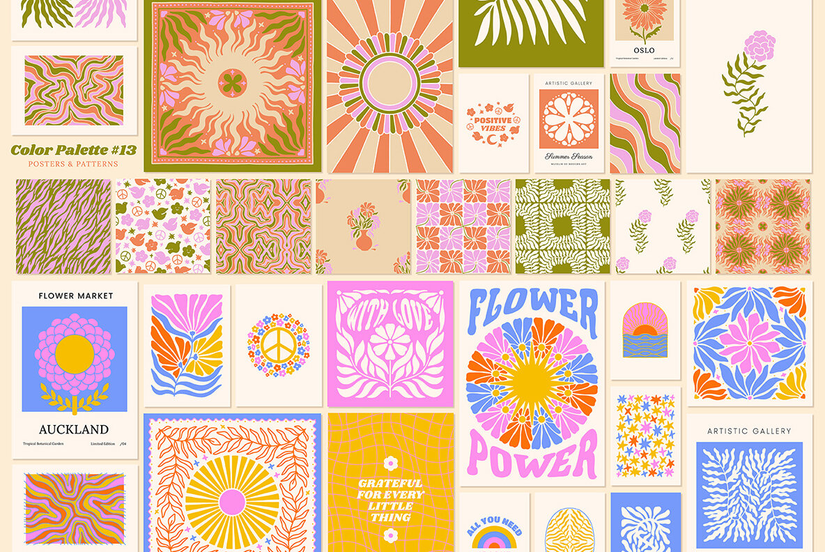 Groovy Posters Patterns Bundle 16