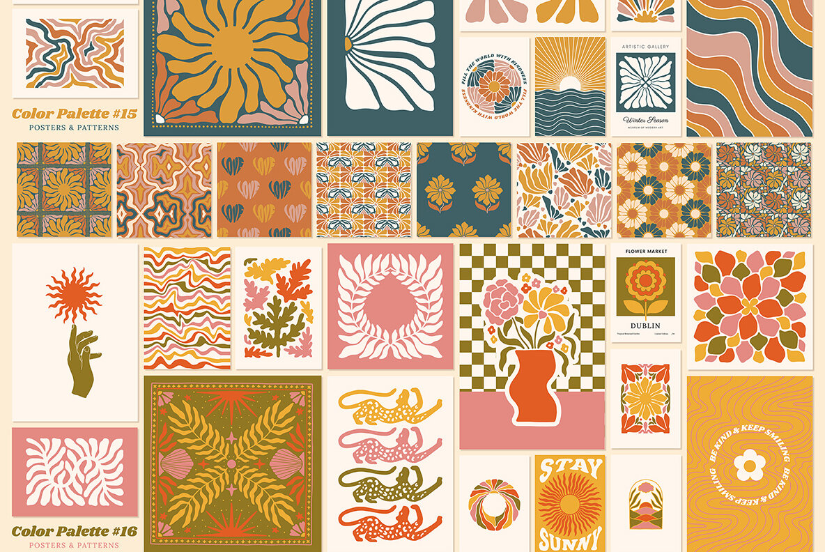 Groovy Posters Patterns Bundle 17